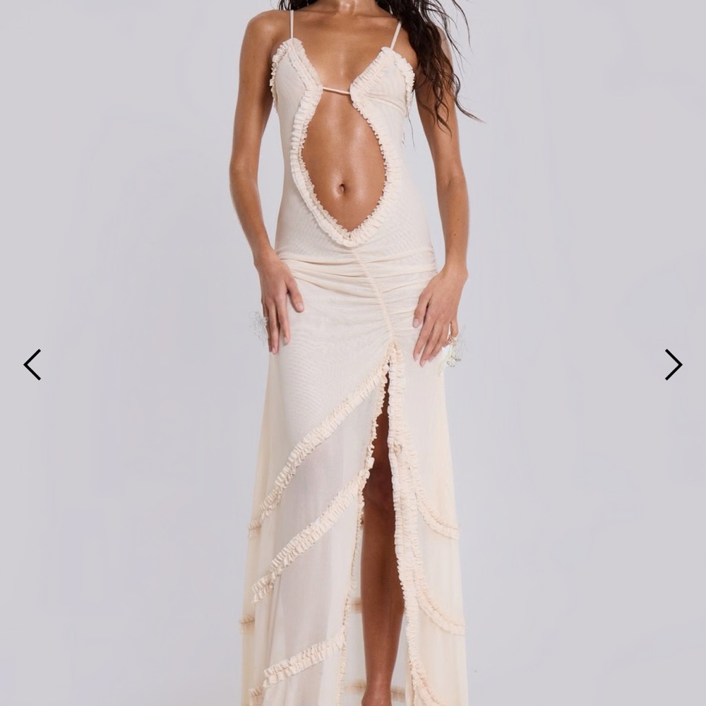 Jaded London Fatale Dress in Vanilla